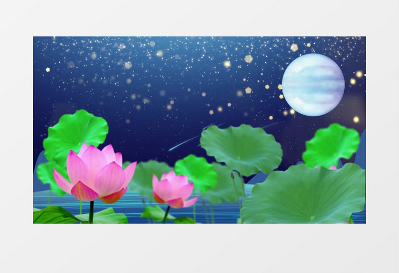 荷塘月色唯美背景视频