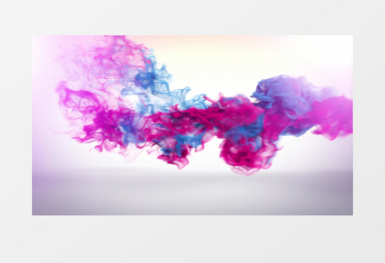 柔美飘逸的彩色粒子水墨logo edius视频模板