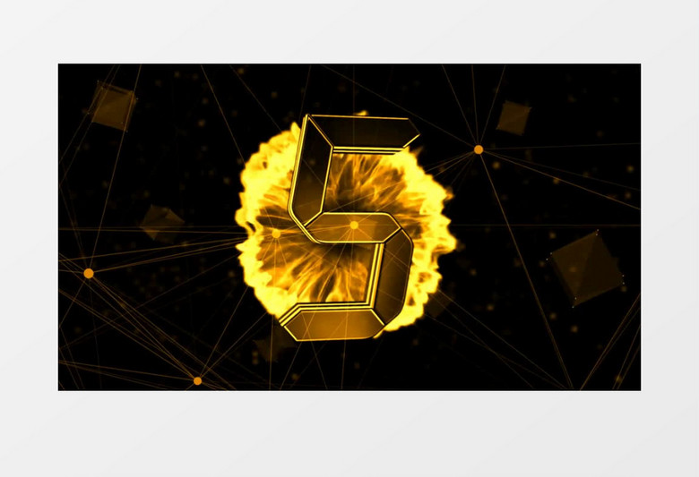 倒计时金色3D立体文字特效企业宣传开场edius视频模板