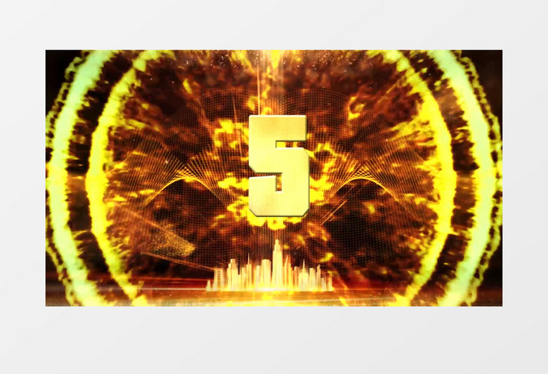 动态震撼爆炸粒子倒计时视频edius视频模板