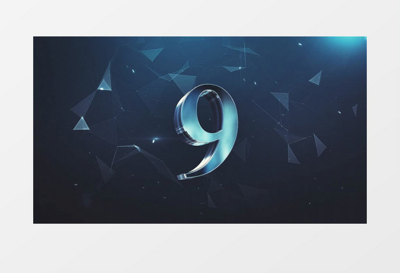 蓝色霹雳闪电震撼年会10秒倒计时eduis模板