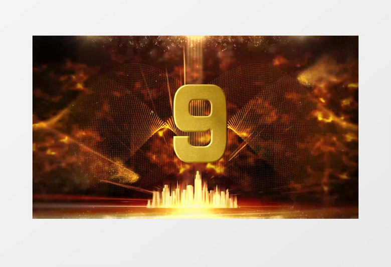 震撼爆炸粒子倒计时视频pr视频模板