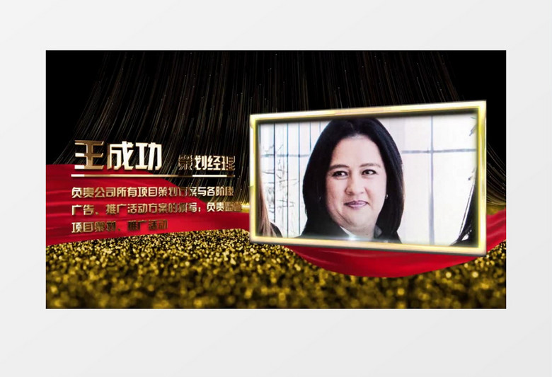 2021年会颁奖典礼人物介绍图文AE模板