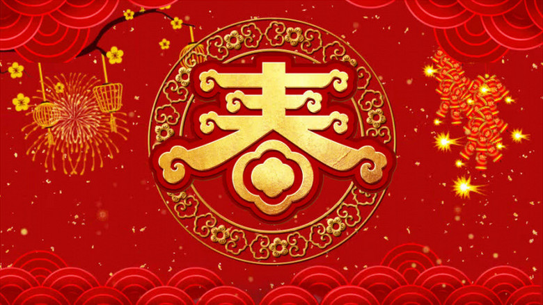 2021红色喜庆春字新春ae模板