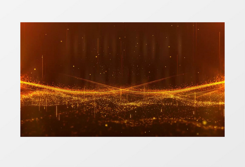 大气震撼唯美金色粒子年会背景视频