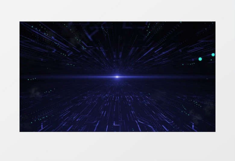 蓝色科技感粒子光效年会背景视频