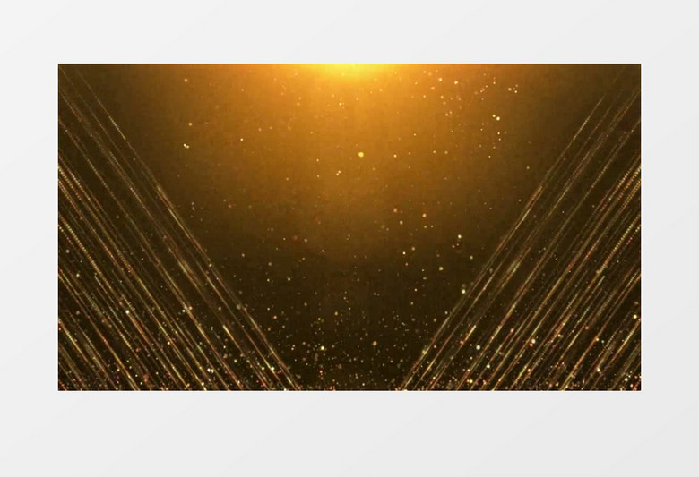 金色震撼粒子线条年会颁奖背景视频