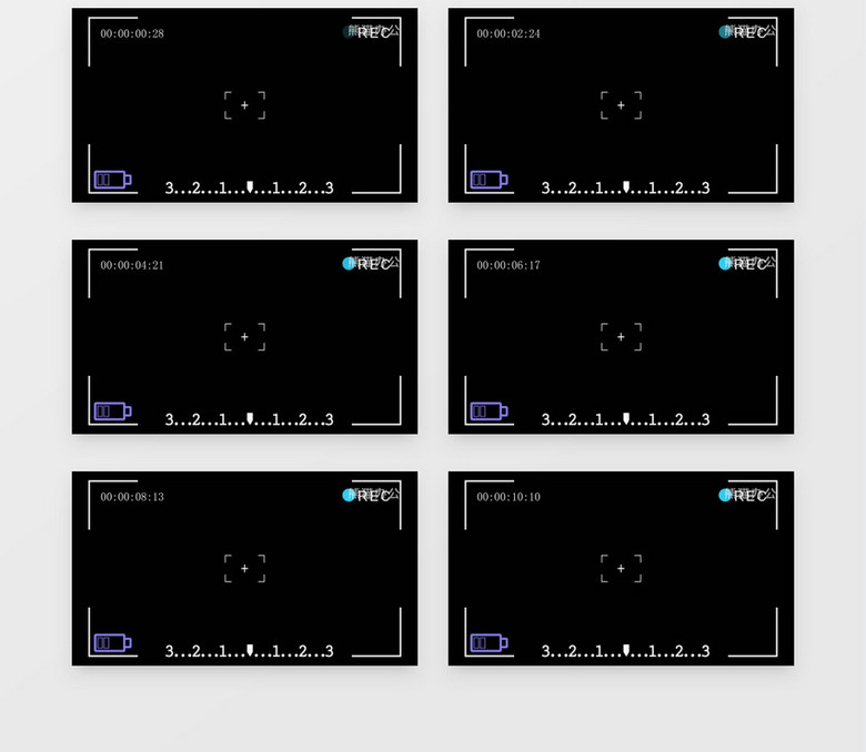 摄像机录像时屏幕元素展示ae模板视频素材下载_aep格式_熊猫办公