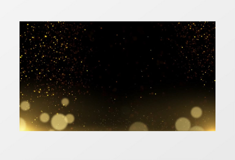 金色粒子边框透明通道视频素材AE模板