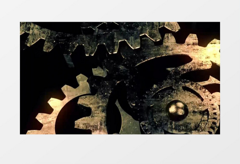 震撼齿轮转场logo文字片头PR视频模板