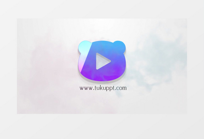 彩色烟雾汇聚logo文字PR视频模板