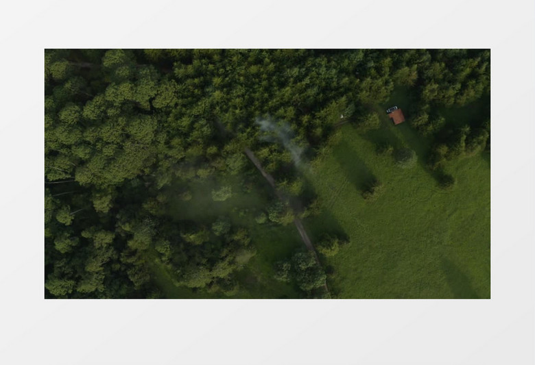 航拍绿色森林风光景色视频素材