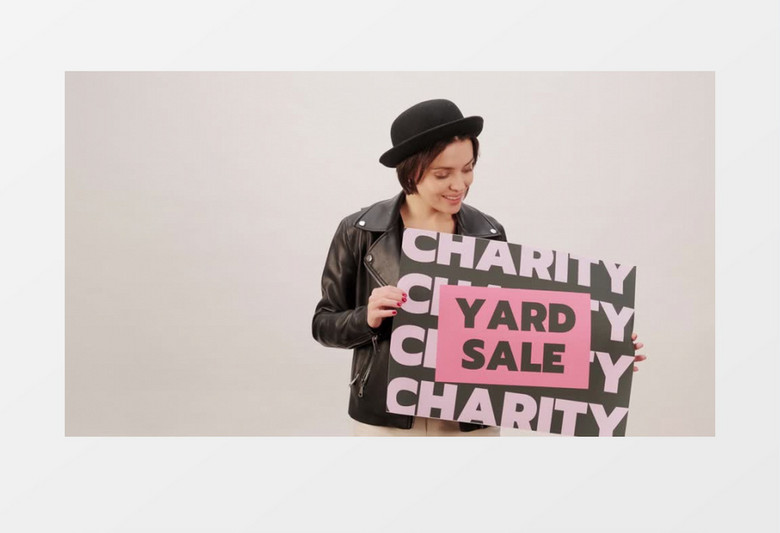 着庭院销售的牌子展示实拍视频素材实拍视频素材