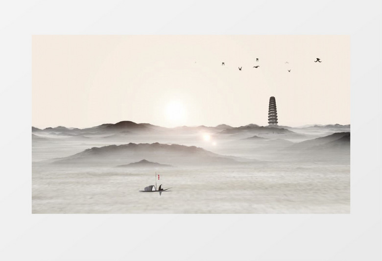 大气中国风水墨开场片头AE模板