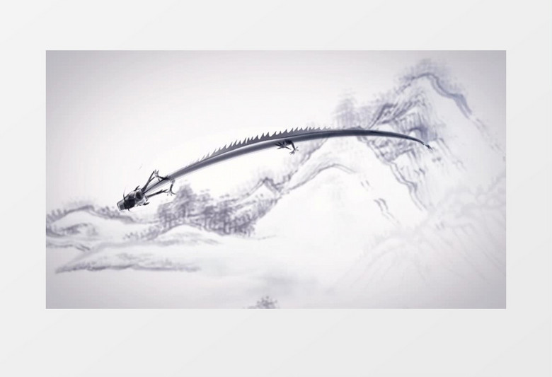 中国风水墨片头江山如画AE模板