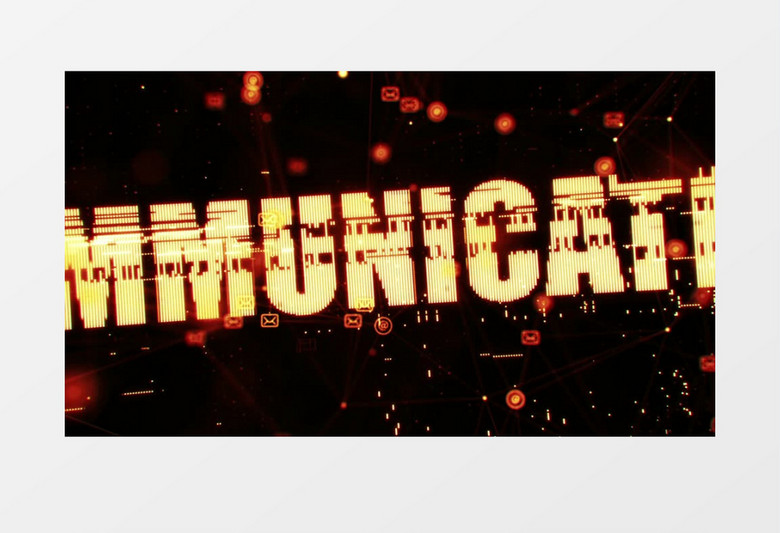 红色科技感背景视频