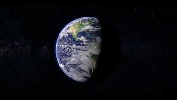 蔚蓝地球自转卫星拍摄实拍视频