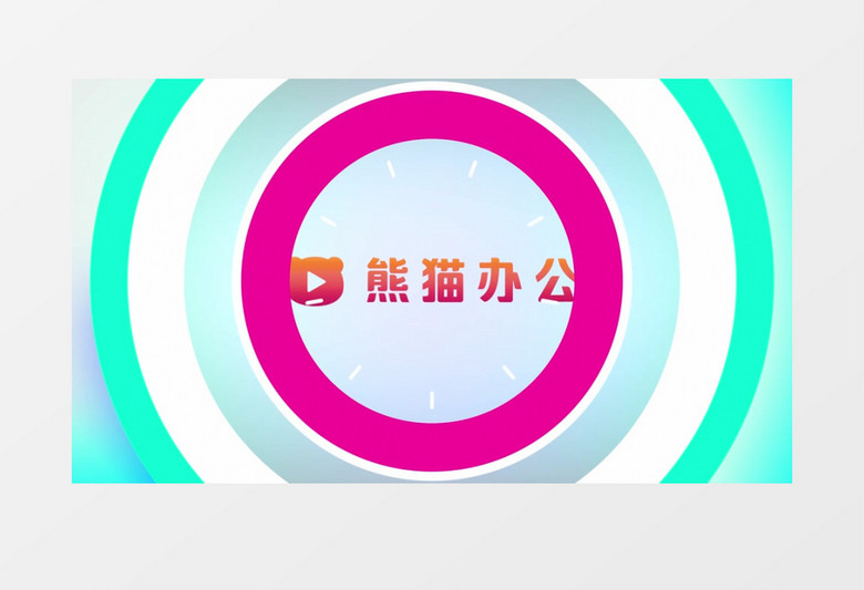 彩色动态圆形演绎Logo片头PR视频模板
