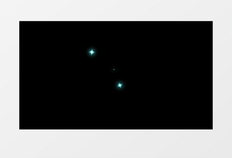 简洁蓝色星星星光闪烁后期素材