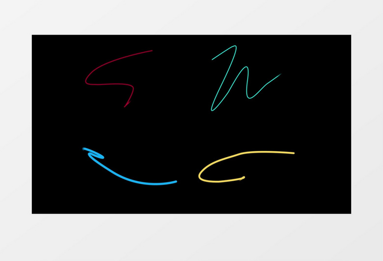 箭头指向动画带通道后期素材