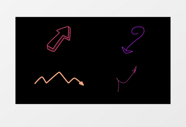 动态引导指示箭头动画视频素材