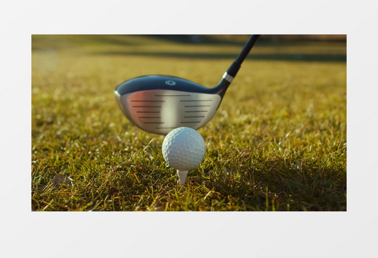 高尔夫球杆在测量发球定位实拍视频素材