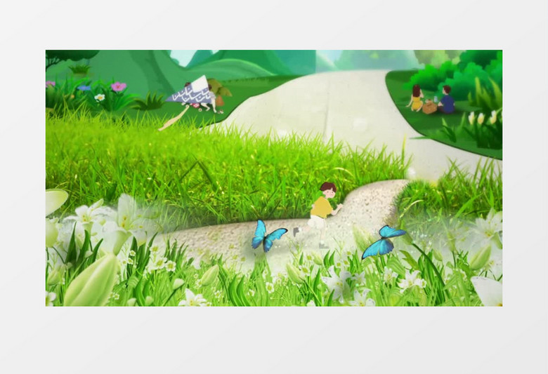 春游好时节踏青片头片尾会声会影模板