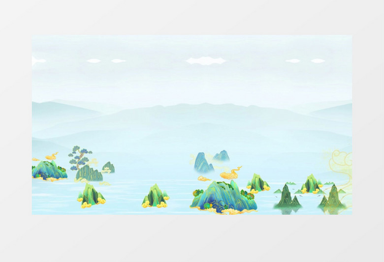 传统中国风水墨国潮传统文化背景视频