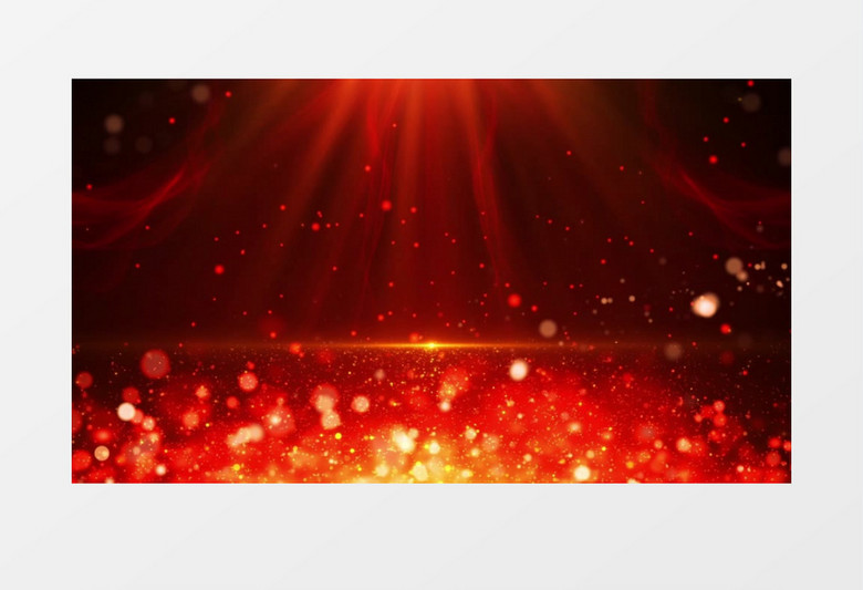 红色背景党政金色粒子特效背景视频