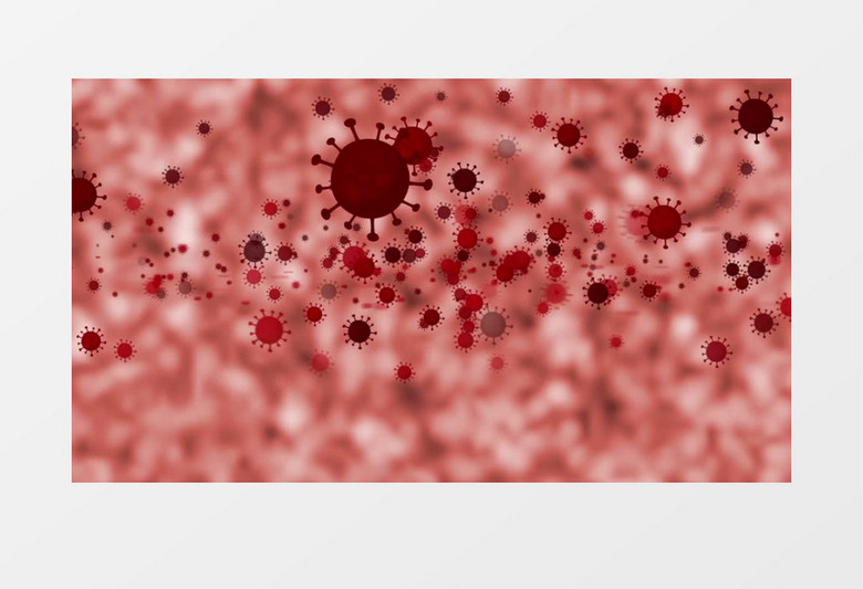  红色病毒粒子病菌侵袭背景视频