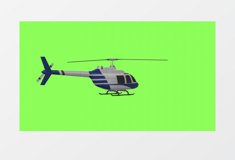 直升机在空中飞行绿幕扣像视频素材
