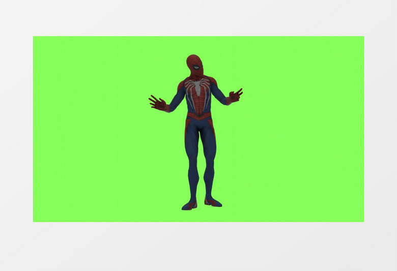 超人绿幕扣像后期视频素材