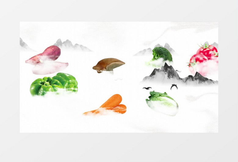 传统古风舌尖上的美食宣传AE模板