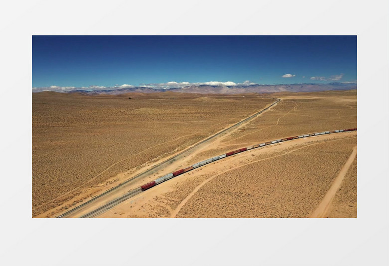 航拍一望无际的沙漠荒地实拍视频