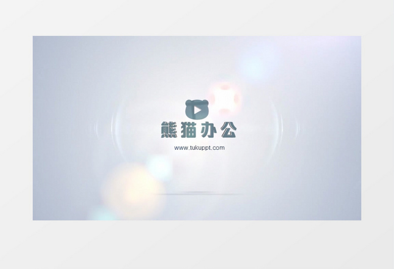 简洁玻璃质感光效LOGO文字片头PR视频模板