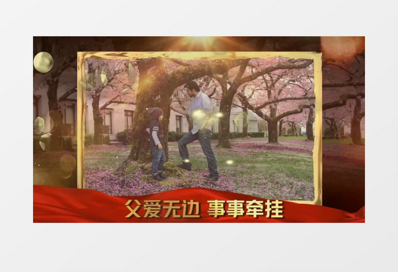 感人唯美温馨父亲节宣传会声会影模板