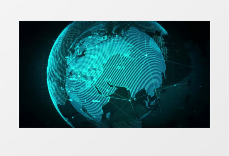 创意科幻地球旋转模型背景视频