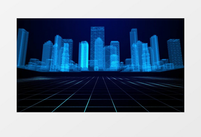 城市科技粒子背景视频