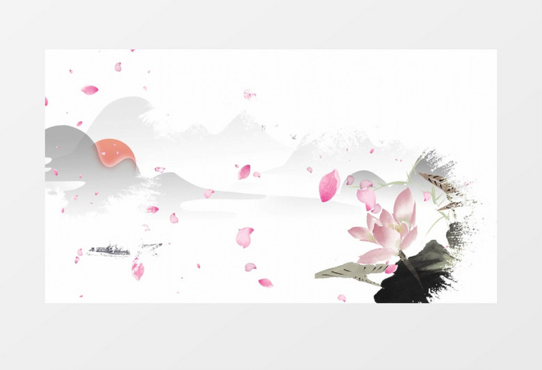 中国风二十四节气大暑背景视频