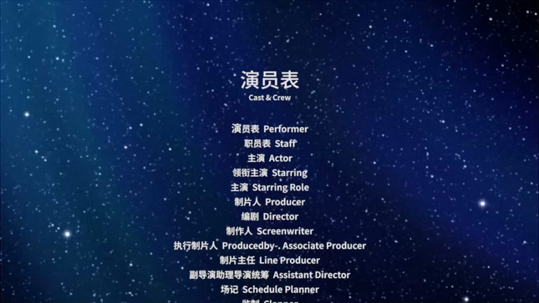 电影电视剧片尾字幕滚动pr模板