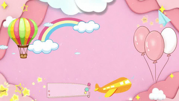 简约大气卡通儿童早教背景视频