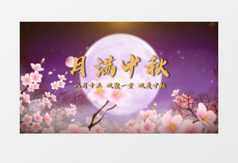 中秋节金字晚会开场片头会声会影模板