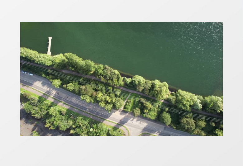 实拍海边道路和海上景象实拍视频素材