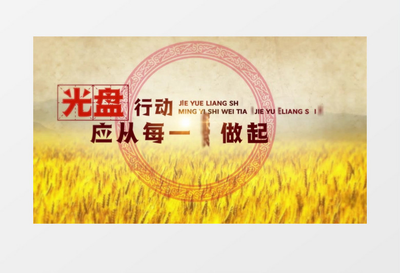 节约粮食农业餐饮食品行业宣传AE模板