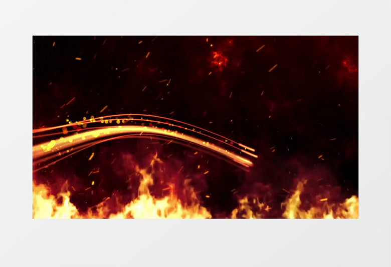 火焰熊熊燃烧动画效果背景视频