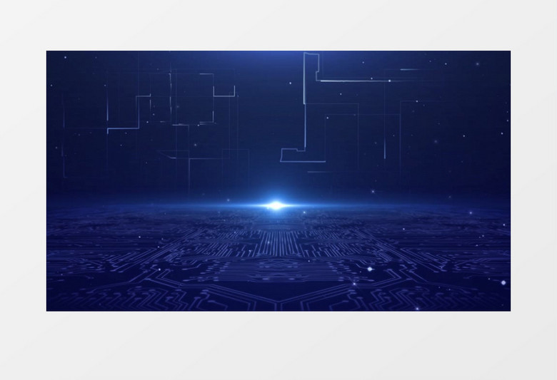 蓝色点线科技背景视频素材有音乐