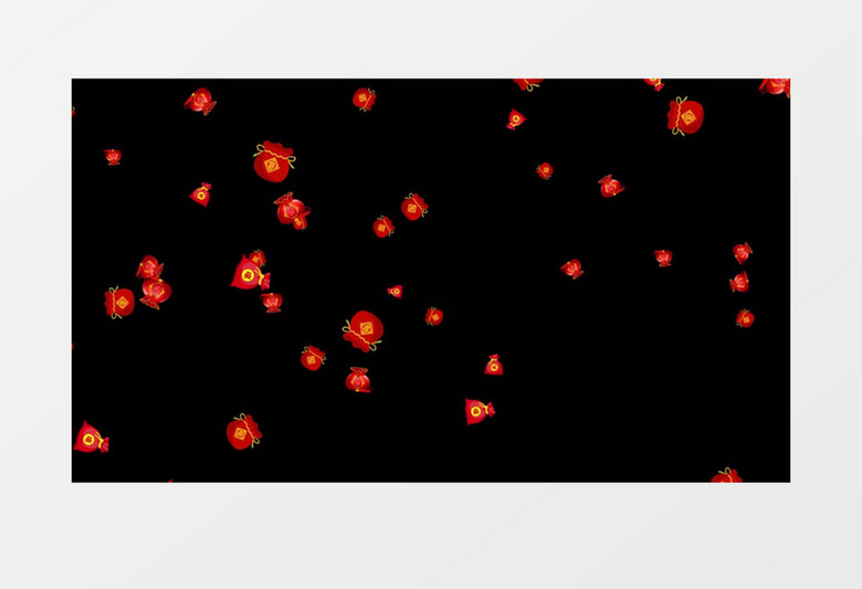 4K福袋飘落动画元素后期素材