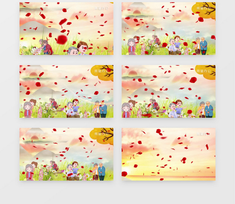 大气唯美九九重阳节背景视频素材下载_mp4格式_熊猫办公