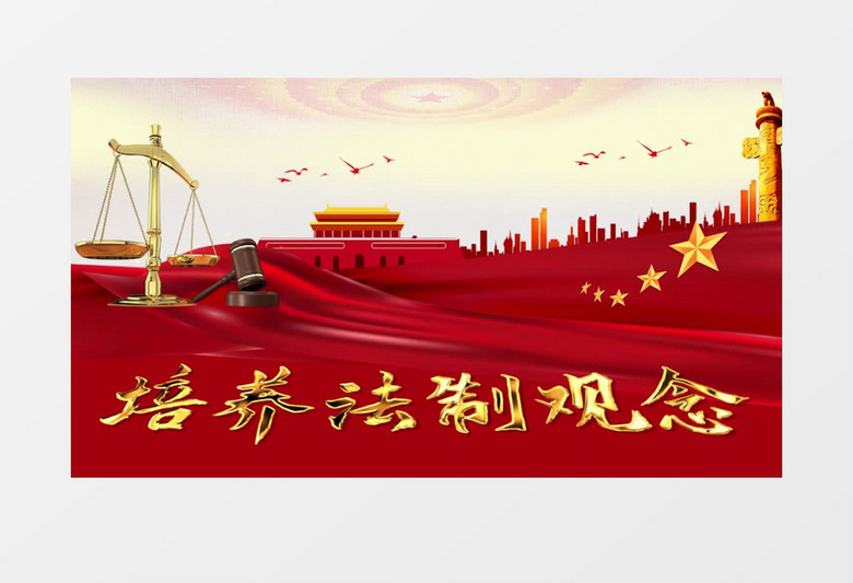 大气党政法制宣传片头pr模板