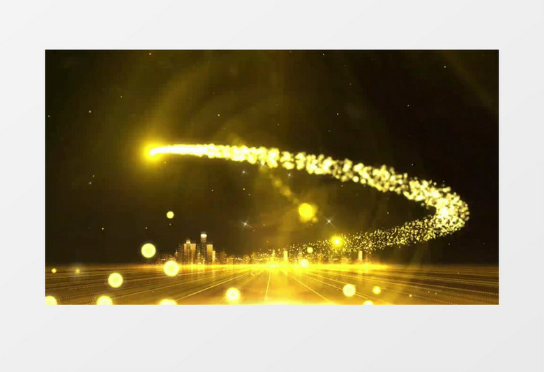 大气酷炫金色粒子特效背景视频